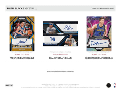 2024/25 Panini Prizm Black Basketball Hobby